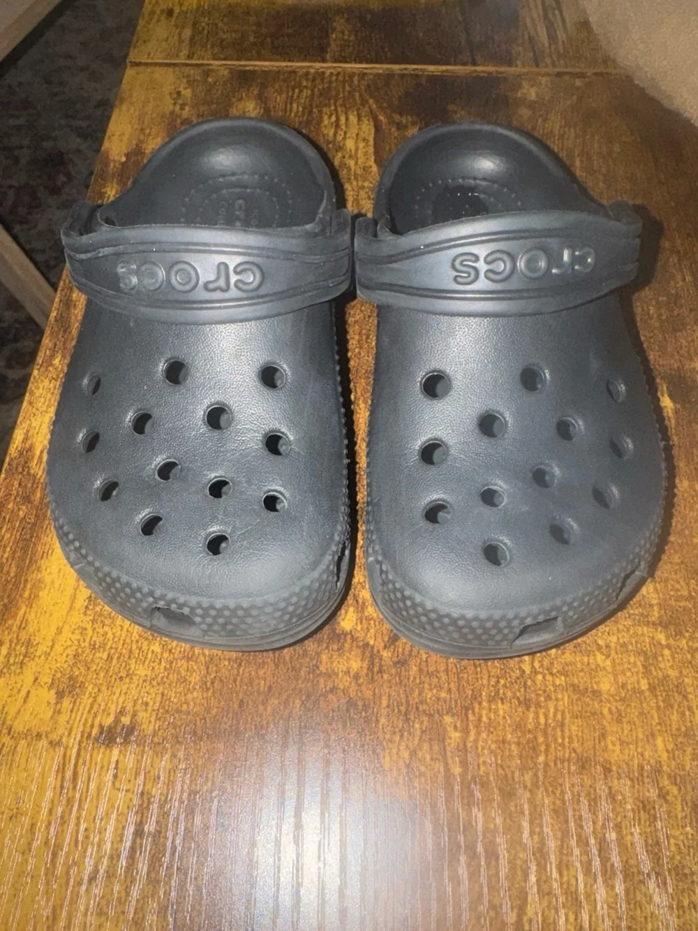 CROCS Kids Classic Clog Black Size 8C Slip On Ventilated EUC